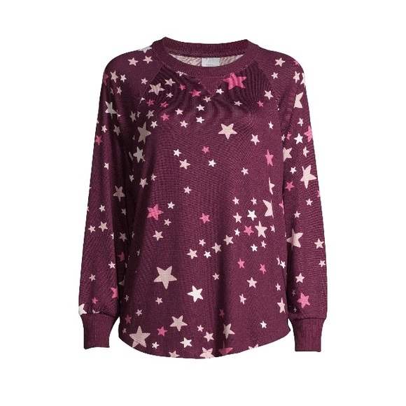 NWT Women's Star Hacci Pajama Top - Picture 4 of 4